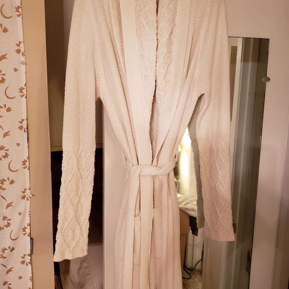 Long hooded cardigan